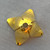 4 Petal Flower Bead Caps 17x22mm Gold Plated Brass Q10 Per Pkg