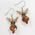 Red Nosed Reindeer Swarovski Earrings Artisan Made in the USA Per Pair