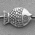 Small Fish Beads 11x8mm Antique Silver Plated Alloy Q100 Per Pkg