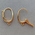 Oval Leverback Earwires Earrings 20x12mm 18kt Gold Plated Brass Q2 Pair Per Pkg