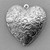Floral Heart Locket Photo Frame Pendants 42x40mm Antique Silver Plated Alloy Q1 Per Pkg