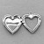 Plain Open Heart Locket Photo Frame Pendants 25x23mm Platinum Plated Brass Q4 Per Pkg