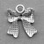 Large Ribbon Bow Charms 18x16mm Antique Silver Plated Alloy Q6 Per Pkg