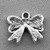 Small Ribbon Bow Charms 10x12mm Antique Silver Plated Alloy Q12 Per Pkg