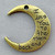 I Love You to the Moon and Back Crescent Moon Pendants 29x28mm Antique Brass Plated Alloy Q2 Per Pkg