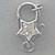 Micro Pave CZ Star Lobster Claw Clasps with Jump Rings 16x10mm Platinum Plated Alloy Q1 Per Pkg