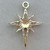 Crystal Rhinestone Star Charms Gold Plated Alloy 26x19mm Q6 Per Pkg