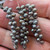 6x4mm Czech Glass Drop Beads Etched Chrome Ore 25Pcs Per Strand