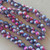 7x7mm Czech Glass Button Drop Mushroom Beads Mauve Celestial 30Pcs Per Strand