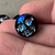 17mm Czech Glass Button Moon Scarabee Silver Wash Q1 Per Pc