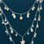 Drops of Stars Necklace Aquamarine Multi Strand Antique Silver Artisan Made Per Pc
