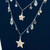 Drops of Stars Necklace Aquamarine Multi Strand Antique Silver Artisan Made Per Pc