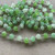 Honeydew Melon Beaded Rosary Chain 8mm Crystal Rondelle Antique Silver Plated Per Foot