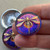 31mm Czech Glass Button Dragonfly Gilded Volcano Q1 Per Pc