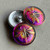 31mm Czech Glass Button Dragonfly Gilded Volcano Q1 Per Pc