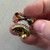 1.5 Inch Christmas Carol Bell Brooch Pin Rhinestone Gold Plated Per Pc