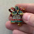 1.5 Inch Christmas Carol Bell Brooch Pin Rhinestone Gold Plated Per Pc