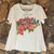 Hallelujah Roses Distressed A Rare Bird Graphic Tee Top