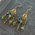 Dripping in Clover Chandelier Earrings Gold Artisan Made in the USA Per Pair