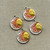 Sol Sun Charms Zodiac Artisan Hand Painted 22mm 4Pcs Per Pkg