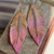 Azalea Rhinestone Leather Feather Earrings Artisan Made in the USA Per Pair