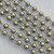 8mm Antique Brass Beaded Ball Chain Rosary Eyepin Links Plated Per Foot