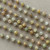 Monet Crackle Beaded Rosary Chain 8mm Crystal Rondelle Antique Silver Plated Per Foot
