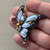 Moona Art Nouveau Butterfly Artisan Hand Painted 54x48mm Pendant Per Pc