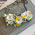 Swallowtail Butterfly Button Collage Necklace Woven Wire Chain Artisan Made Per Pc