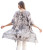 Gray Hydrangea Shawl Short Kimono Shawl All Cotton JC Sunny One Size