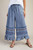 Chambray Ruffle Pants Bloomers Blue Stone Washed Easel Stretchy Waist