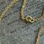 Gold Crescent Bohemian Choker Minimal Necklace Artisan Made Chain 16" Per Pc
