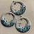 Bermuda Teal Oceania Art Nouveau Pendant Artisan Hand Painted 62x58mm Per Pc