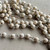 Mini White Buffalo Beaded Chain 6mm Cream Magnesite Stone Rosary Antique Silver Plated Per Foot