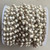 Mini White Buffalo Beaded Chain 6mm Cream Magnesite Stone Rosary Antique Silver Plated Per Foot