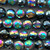 Jet Peacock 6mm Faceted Round Disco Ball Chinese Crystal Glass Beads Per Strand