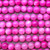 Neon Fuchsia Dyed MOP 4mm Round Beads Per Strand