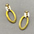 Hammered Oval Post Earrings 14x8mm Solid Brass Q6 Pair Per Pkg