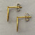 Hammered Oval Post Earrings 14x8mm Solid Brass Q6 Pair Per Pkg