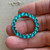 33mm Rhinestone Ring Connector Teal Artisan Made Per Pc