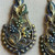 72x36mm Boho Patina Filigree Pendant Elegance Antique Brass Per Pair