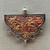 Copper Tapestry Art Nouveau Flower Pendant Artisan Gilded Patina 63x60mm Per Pc