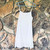 White Lacey Long Tank Top Roomy Sleeveless Undershirt Paisley Vine