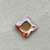 21mm Persimmon Cubic Zirconia Micro Faceted Quatrefoil Per Pc