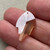 26x16mm Persimmon Cubic Zirconia Micro Faceted Leaf Per Pc
