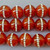 12mm Rhinestone Saturn Carnelian Round Semi Precious Stone Beads Per Strand