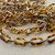 20x11mm Tortoiseshell Paperclip Chain Acrylic Resin Gold Plated Per Foot