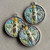 44mm Honeybee Bee Medallion Pendant Aviva Artisan Hand Painted Per Pc