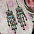 Pastel Blossom Cloisonne Chandelier Earrings Artisan Made in the USA Per Pair