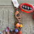 Chanterelle Mushroom Necklace Beaded Chain Hand Painted Stone Artisan Made Per Pc